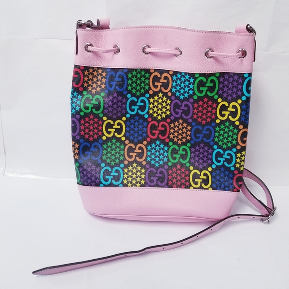 Gucci Pink and Multicolor GG Shoulder Bag - Picture 2 of 9